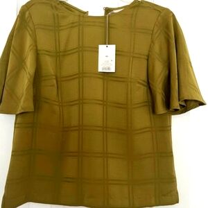NWT a new day olive green short sleeve shirt